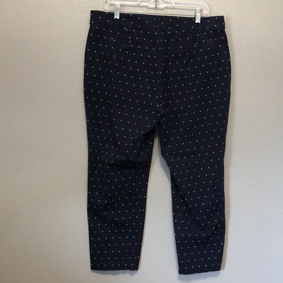 dip Navy white cropped pants Women's 16 ankle chino capri casual trousers summer - Picture 6 of 11